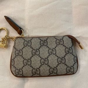 Authentic Gucci GG Supreme Key Case Coin Zip